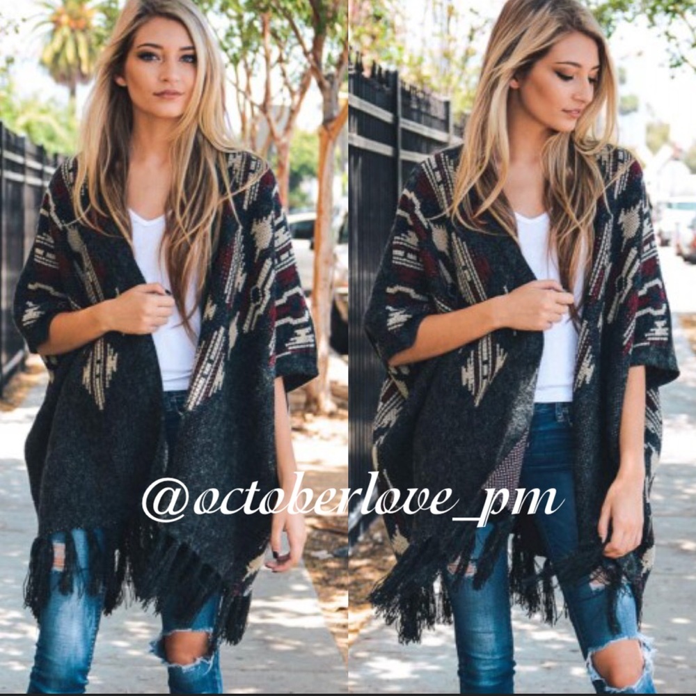 3 PACKS Black Ponchos